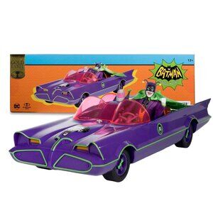 DC Retro Batman 1966 Batmobile & Joker Figure Gold Label 6" Scale McFarlane Toys